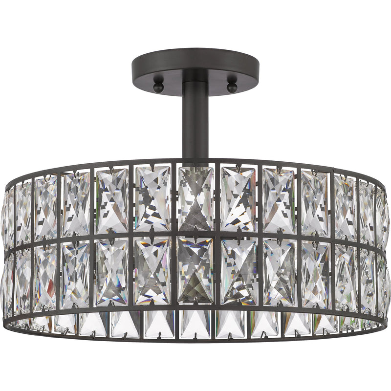 Coffman - Semi-flush mount 3 light western bronze - QF4046WT