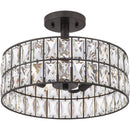 Coffman - Semi-flush mount 3 light western bronze - QF4046WT