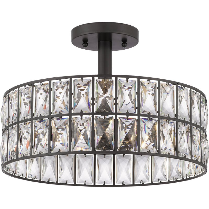 Coffman - Semi-flush mount 3 light western bronze - QF4046WT