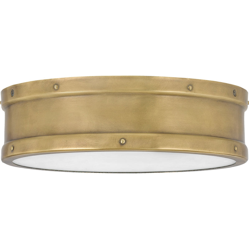 Ahoy - Flush mount led light weathered brass - QF5224WS