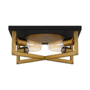 Brunson - Flushmount 4 lights aged brass - QFL5353AB