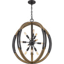 Babaton - Pendant 10 light old black finish - QOP5181OK