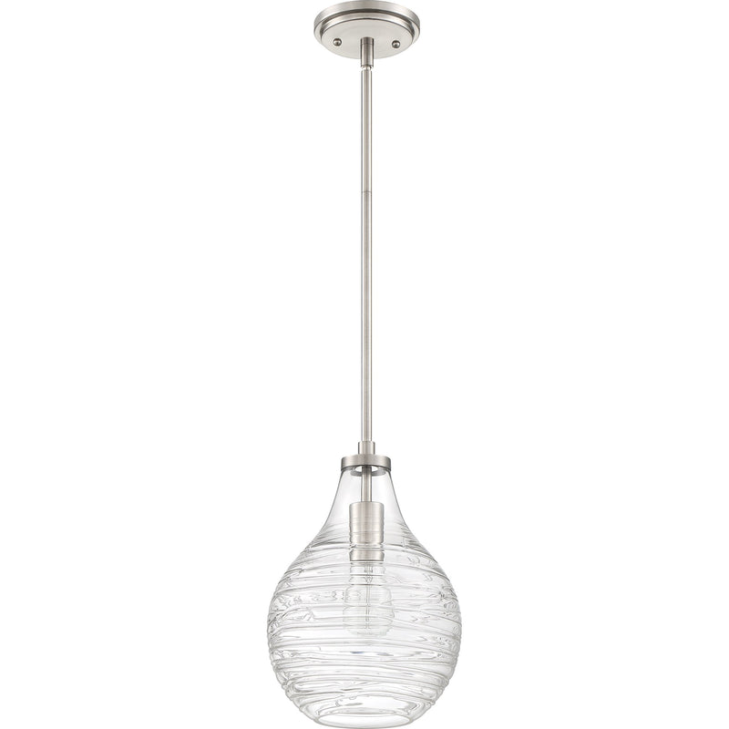 Genie - Mini pendant 1 light  brushed nickel - QPP4019BN