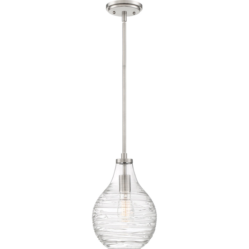 Genie - Mini pendant 1 light  brushed nickel - QPP4019BN