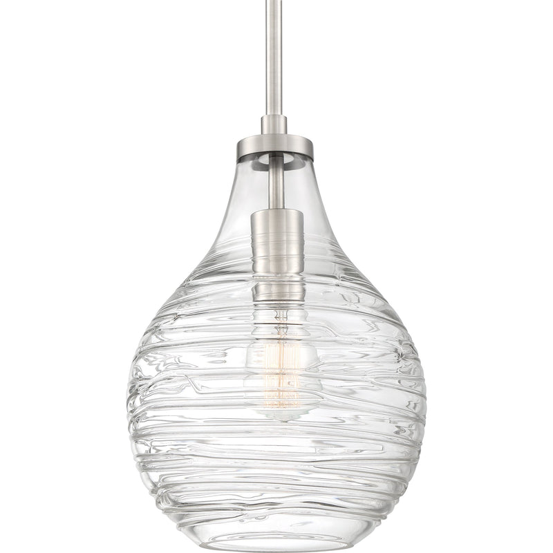Genie - Mini pendant 1 light  brushed nickel - QPP4019BN