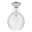 Genie - Semiflush mount 1 light  brushed nickel - QSF4019BN