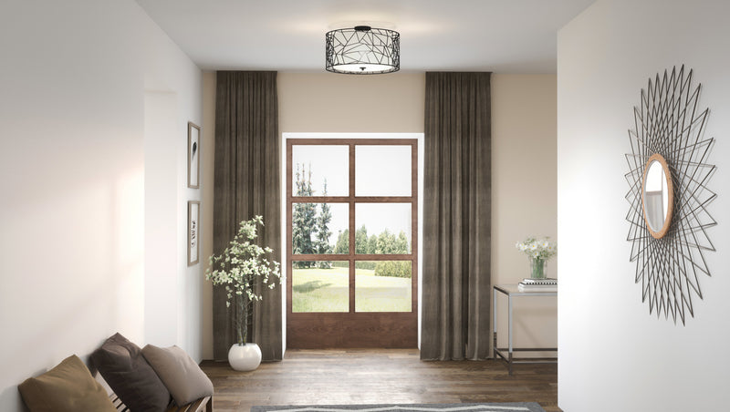 Newcastle - Semi flush 4 light matte black - QSF5274MBK