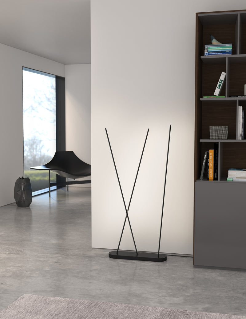 Reeds - floor lamp - FL46948-BK