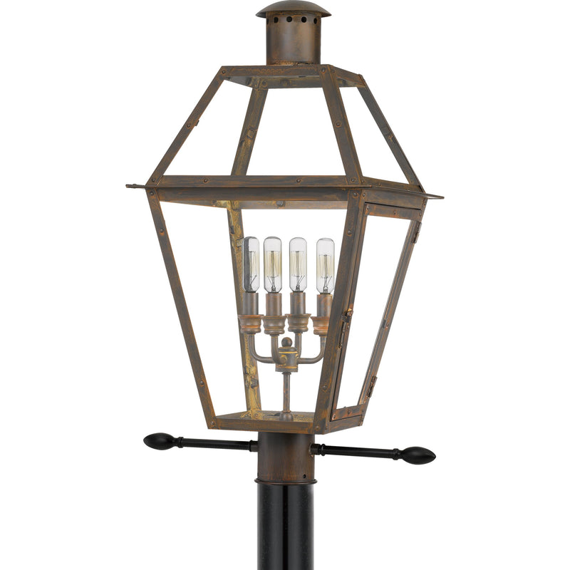 Rue De Royal - Outdoor post 4 light industrial bronze - RO9014IZ