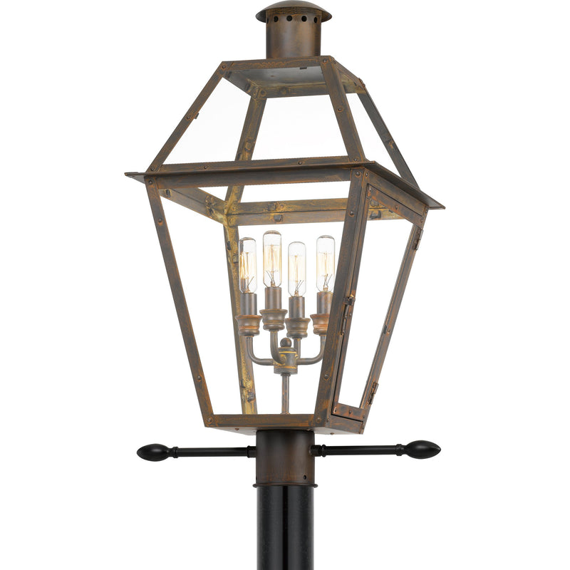 Rue De Royal - Outdoor post 4 light industrial bronze - RO9014IZ