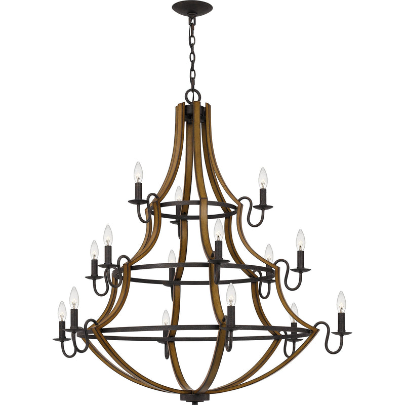 shr5015rk - chandelier multi tier Rustic Black - www.donslighthouse.ca