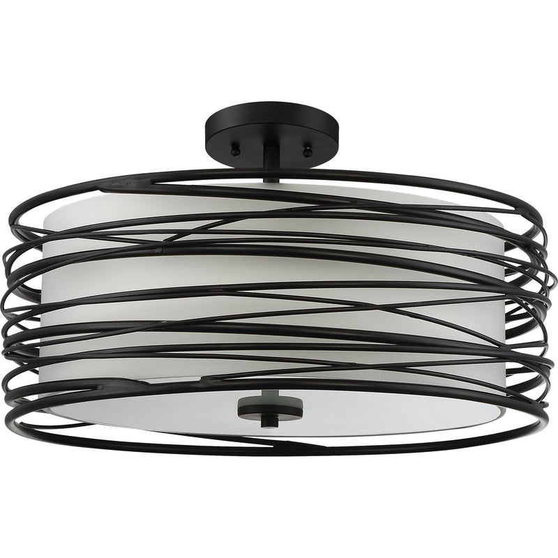 Spiral - Semi flush mount 3 lights mystic black - SPL1720K