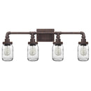 Squire - Bath fixture 4 lgt rustic black - SQR8604RK