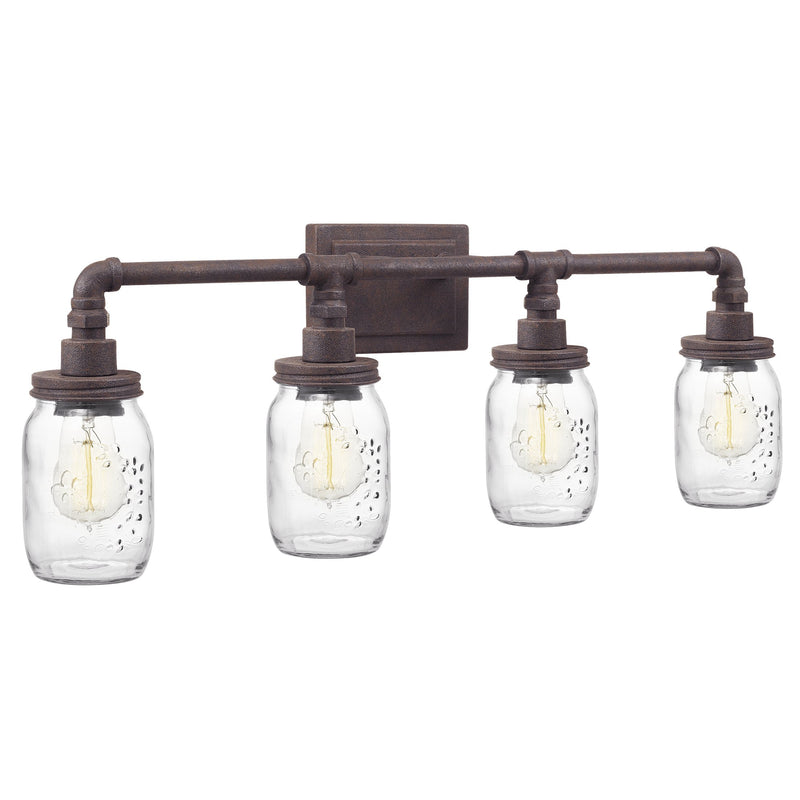 Squire - Bath fixture 4 lgt rustic black - SQR8604RK