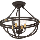 Sergeant - Semi-flush mount 4 light western bronze - SRG1716WT