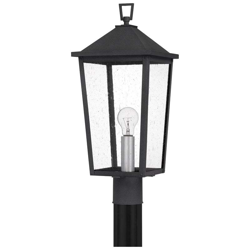 Stoneleigh - Outdoor post 1 light mottled black - STNL9009MB