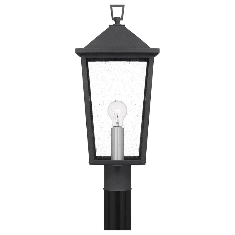 Stoneleigh - Outdoor post 1 light mottled black - STNL9009MB