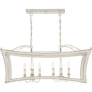 Summerford - Linear chandelier 8 light antique white - SUM836AWH