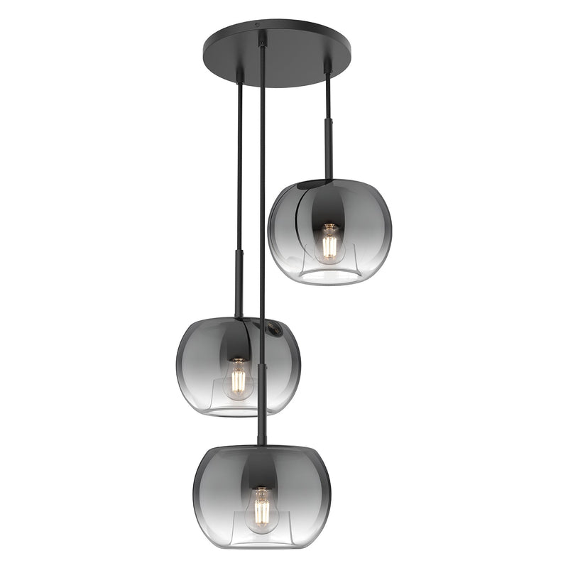 ch57514-bk-sm - multi-light pendant Black/Smoked - www.donslighthouse.ca