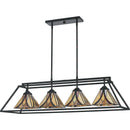 Asheville - 4lt Linear Chandelier Valiant Bronze - TFAS442VA
