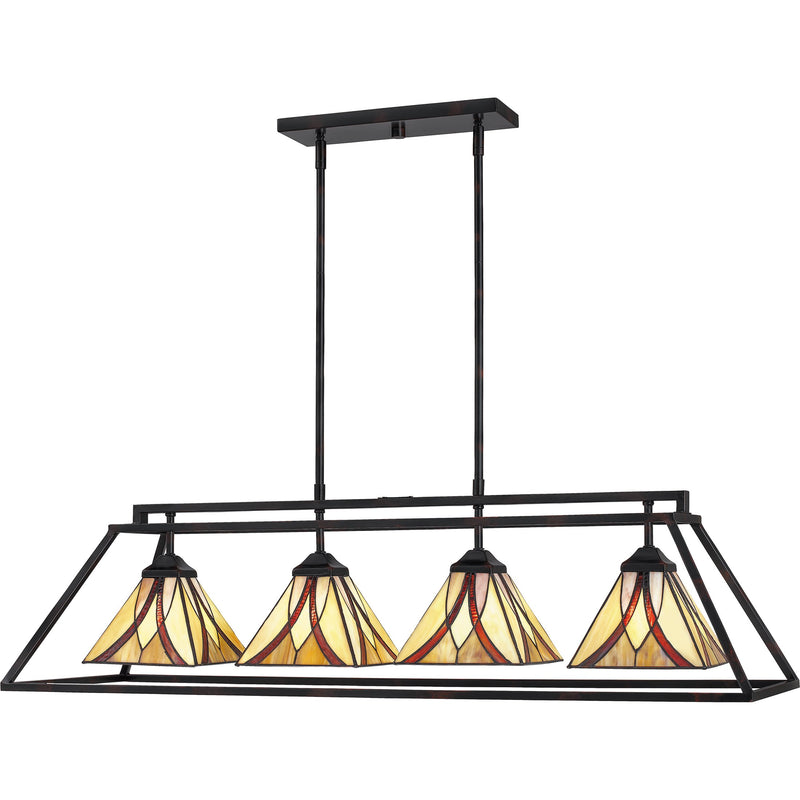 Asheville - 4lt Linear Chandelier Valiant Bronze - TFAS442VA