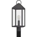 Thorpe - Outdoor post 1 light mottled black - TPE9008MB