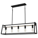 Tippet - Linear chandelier 5 lights matte black - TPT142MBK