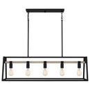 Tippet - Linear chandelier 5 lights matte black - TPT142MBK