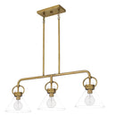 Webster - Linear chandelier 3 lights  weathered br - WBS136WS