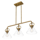 Webster - Linear chandelier 3 lights  weathered br - WBS136WS