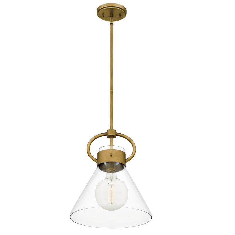 Webster - Mini pendant 1 light weathered brass - WBS1512WS