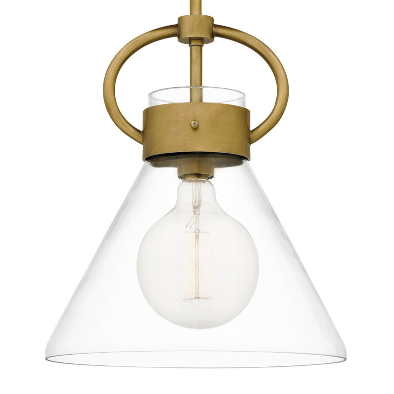 Webster - Mini pendant 1 light weathered brass - WBS1512WS
