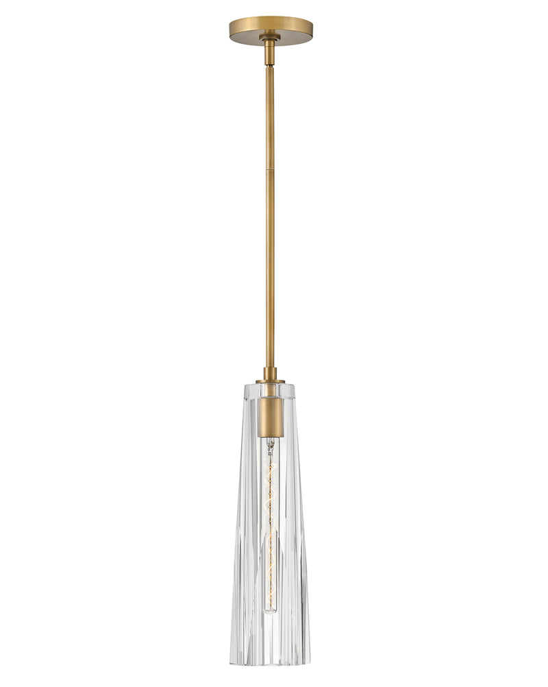 fr31107hbr-cl - mini pendant Heritage Brass with Clear Crystal - www.donslighthouse.ca