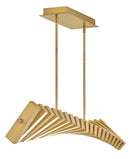 fr42455lcb - linear chandelier Lacquered Brass - www.donslighthouse.ca